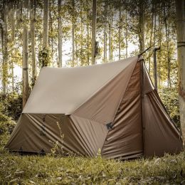 Wilderness Hut Hammock Outdoor Living Room Tent (Color: brown)