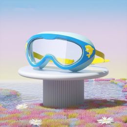 Kids Swim Goggles; Anti-Fog Swimming Goggles Swim Glasses Leak Proof For Age4-16 (Color: Blue)